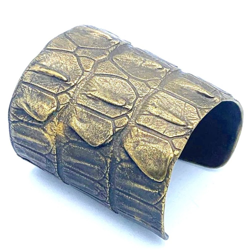 RAVEN KAUFFMAN - Brass Croc Cuff Bracelet